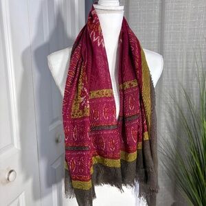 Sacred Threads Fringe Wrap -Tag missing